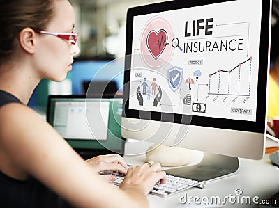 Life Insurance Protection Beneficiary Safeguard Concept Stock Photo