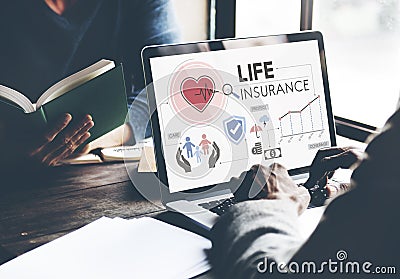 Life Insurance Protection Beneficiary Safeguard Concept Stock Photo