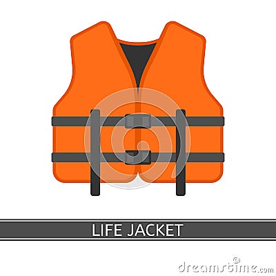 Life Jacket Isolated Vector Illustration