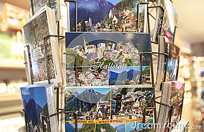 The life, people, nature in Hallstatt Village in Austria Editorial Stock Photo