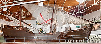 Life size Dias caravel replica built in Portugal Editorial Stock Photo