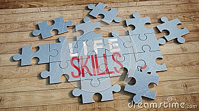 Life skills puzzle Stock Photo