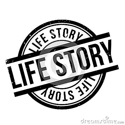 Life Story rubber stamp Vector Illustration