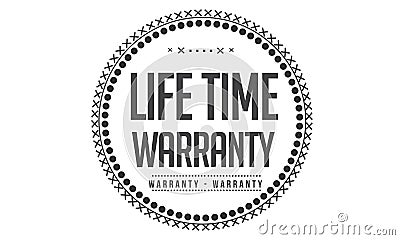 Life time Warranty icon Vector Illustration
