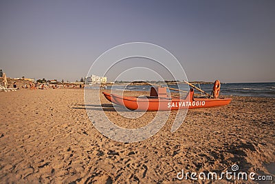 Lifeboat on the beach Editorial Stock Photo