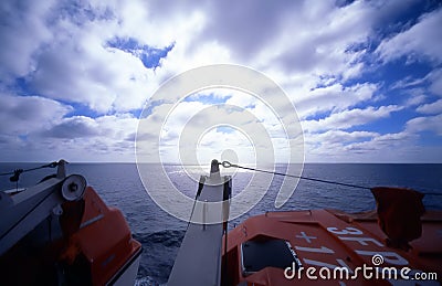 Lifeboat Horizon Stock Photo