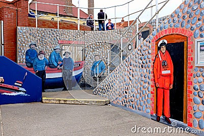 Lifeboat present and past. Editorial Stock Photo