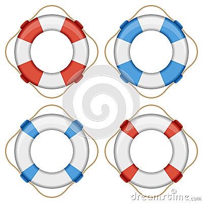 Lifebuoy Collection Vector Illustration