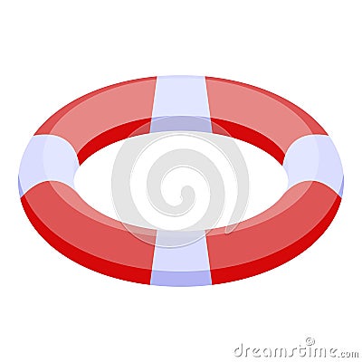 Lifebuoy icon, isometric style Vector Illustration