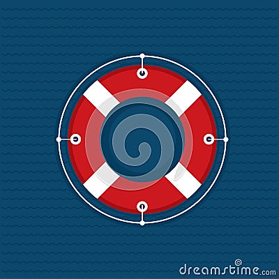 Lifebuoy Vector Illustration