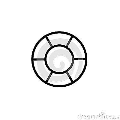 lifebuoy icon thin line black Stock Photo