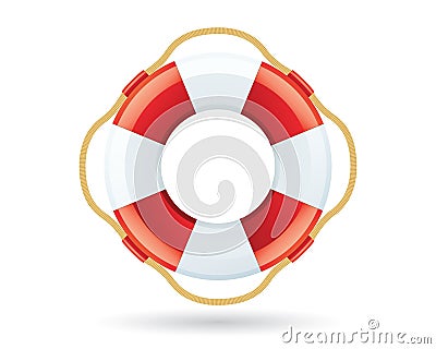 Lifebuoy Icon On White Stock Photo