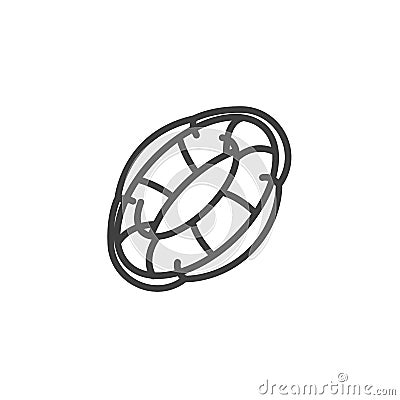 Lifebuoy line icon Vector Illustration