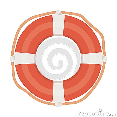 Lifebuoy nautical maritime isolated design icon white background Vector Illustration