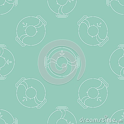 Lifebuoy seamless pattern Vector Illustration