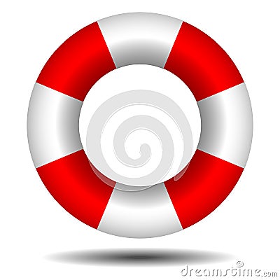 Lifebuoy with shadow Stock Photo