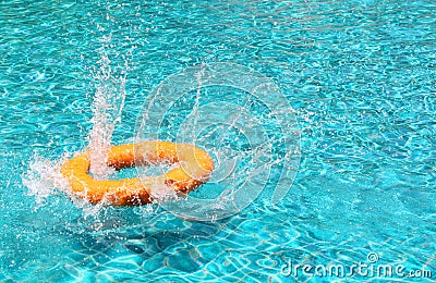 Lifebuoy Splash the Water Stock Photo