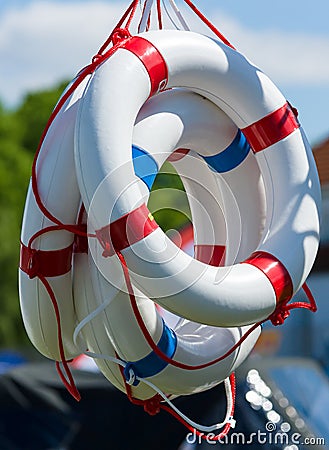 Lifebuoys. Stock Photo