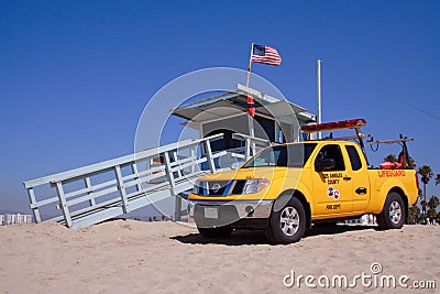 Lifeguard hut Venice Beach Editorial Stock Photo