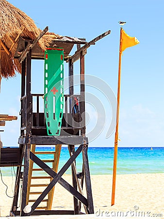 Lifeguard hut Stock Photo