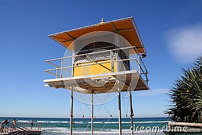 Lifeguard patrol tower Stock Photo