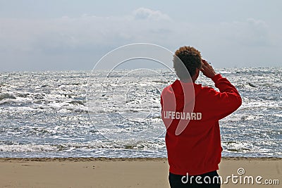 Lifeguard watching the sea Editorial Stock Photo