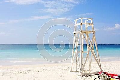 Lifeguards place at beach Stock Photo