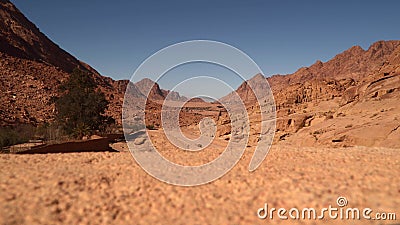 Lifeless Sinai Mountains in Egypt Stock Photo