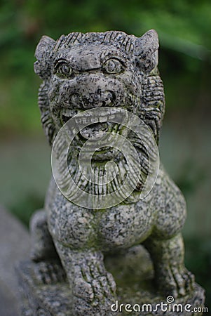 A Lifelike stone lion sculpture Editorial Stock Photo