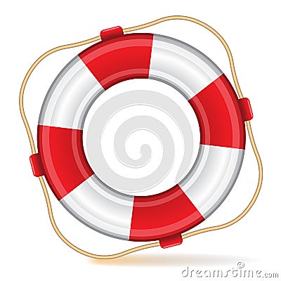 Lifesaver HELP icon Cartoon Illustration