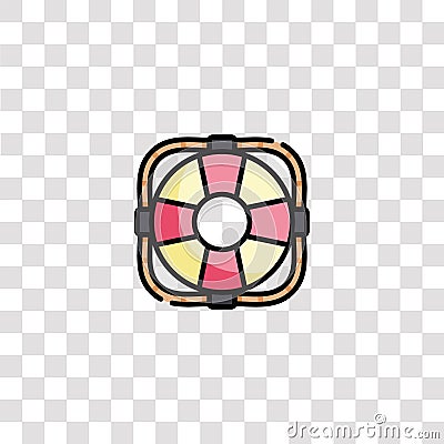 lifesaver icon sign and symbol. lifesaver color icon for website design and mobile app development. Simple Element from sailor Vector Illustration