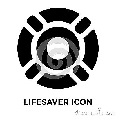 Lifesaver icon vector isolated on white background, logo concept Vector Illustration