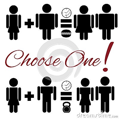 Lifestyle choice pictogram Vector Illustration