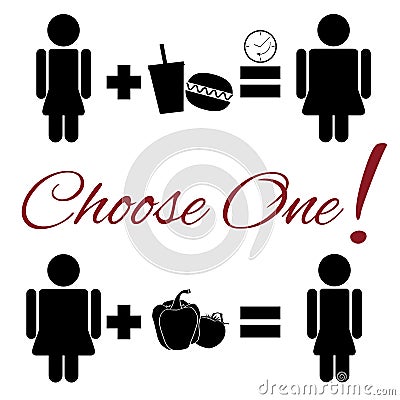 Lifestyle choice pictogram Vector Illustration