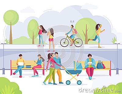 Lifestyle in the era mobile internet technology vector Vector Illustration