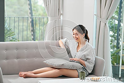 Lifestyle at home isolating, social distancing in quarantine lockdown during coronavirus covid 19 pandemic Stock Photo