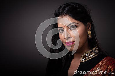 Lifestyle of Indian young girl in Punjabi attire Stock Photo
