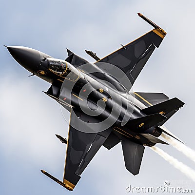 lifestyle photo f14 airplane in airshow flying - AI MidJourney Stock Photo