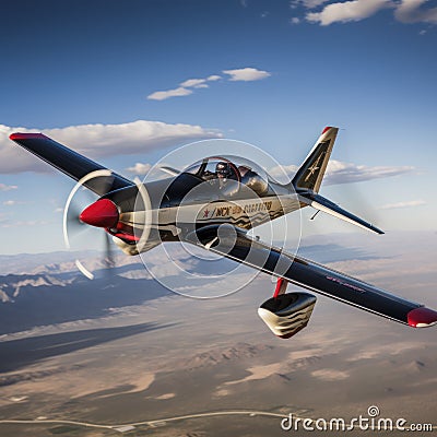 lifestyle photo p50 airplane in airshow flying - AI MidJourney Stock Photo