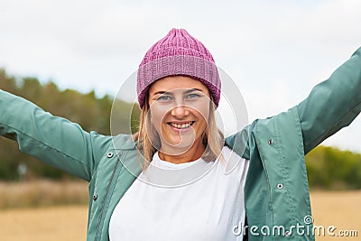 lifestyle photo of young beautiful darkhaired woman Stock Photo