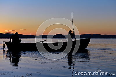 Lifestyle of real fishermen Stock Photo