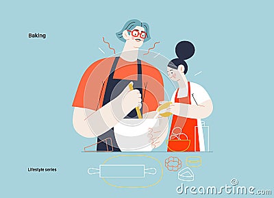 Lifestyle vector illustration series Vector Illustration