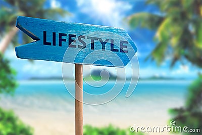 Lifestyle sign board arrow Stock Photo