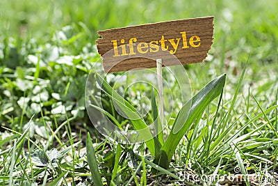 Lifestyle sign Stock Photo