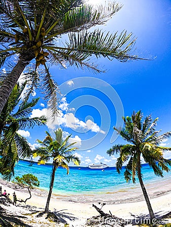 Lifou Island Cruise of white sand Beaches Editorial Stock Photo