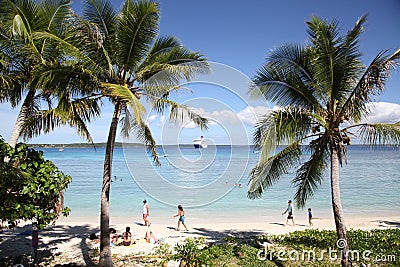 Seaside view of Lifou Island New Caledonia Editorial Stock Photo