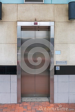 Lift Door Stock Photo