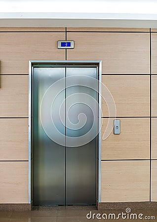 Lift doors in modern style Stock Photo