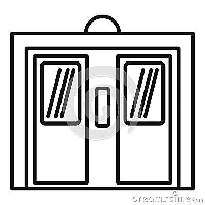 Lift elevator icon, outline style Vector Illustration