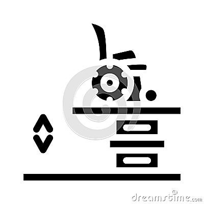 lift equipment for inclusive life glyph icon vector illustration Vector Illustration